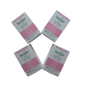 Simple Nourishing Bar Soap With Geranium Oil 4.4 oz Each Lot Of 4